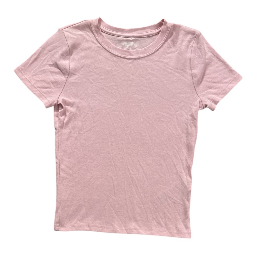 Hollister Ladies Crew Neck Classic Tshirt, Pink, Small